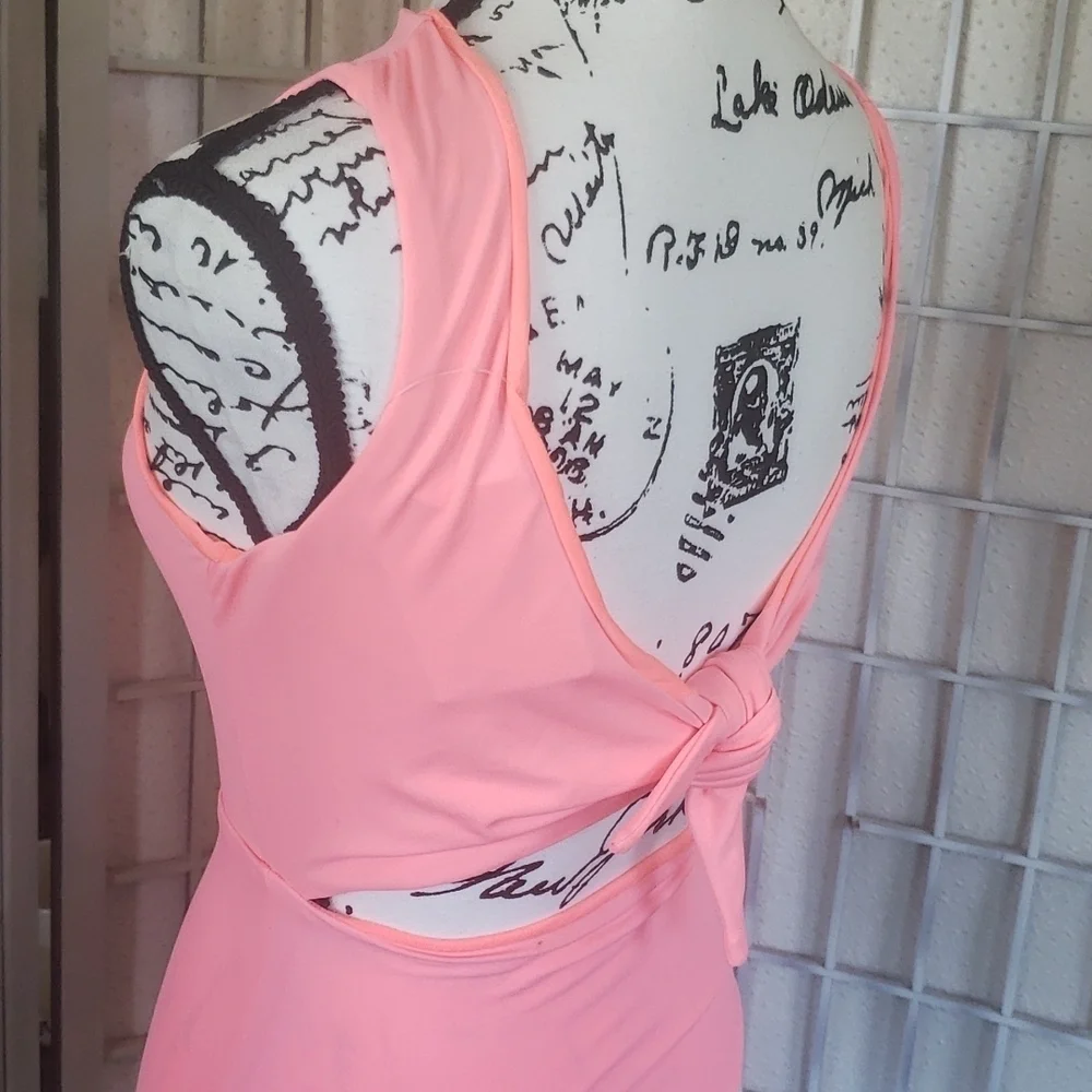 ASOS nwt bright pink one piece swimming suit size 2